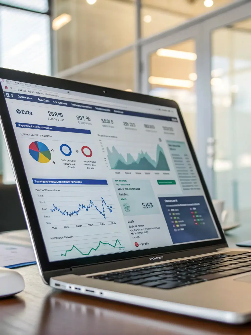 A professional image showcasing a website dashboard with significant increases in organic traffic, highlighting the impact of Digital Peak's SEO services.